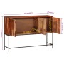 Sideboard aus massivem Akazienholz, 110 x 28 x 76 cm von vidaXL, CD- und DVD-Speicher - Ref: Foro24-351787, Preis: 274,13 €, ...