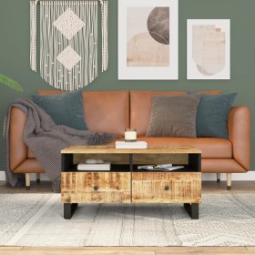 Solid mango wood and plywood coffee table 80x54x40 cm by vidaXL, Coffee table - Ref: Foro24-351954, Price: 123,99 €, Discount: %