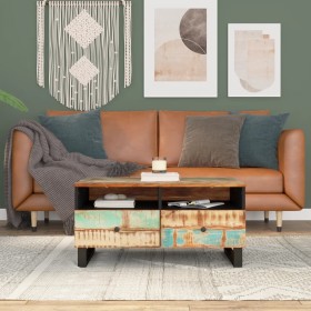 Recycled wood and plywood coffee table 80x54x40 cm by vidaXL, Coffee table - Ref: Foro24-351956, Price: 167,99 €, Discount: %