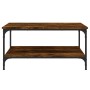 Smoked oak engineered wood coffee table 80x80x40 cm by vidaXL, Coffee table - Ref: Foro24-832840, Price: 56,92 €, Discount: %