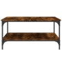 Smoked oak engineered wood coffee table 80x80x40 cm by vidaXL, Coffee table - Ref: Foro24-832840, Price: 56,92 €, Discount: %