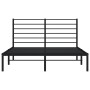 Bed frame with black metal headboard 160x200 cm by vidaXL, Beds and slatted bases - Ref: Foro24-352322, Price: 122,13 €, Disc...