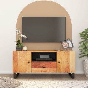 Acacia wood and plywood TV cabinet 105x33.5x46cm by vidaXL, TV Furniture - Ref: Foro24-351959, Price: 103,99 €, Discount: %