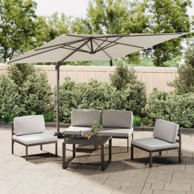 Hängender Sonnenschirm mit sandweißer Aluminiumstange 300 x 300 cm von vidaXL, Sonnenschirme - Ref: Foro24-319911, Preis: 239...