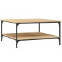 Mesa de centro madera de ingeniería roble Sonoma 80x80x40 cm de vidaXL, Mesas de centro - Ref: Foro24-832839, Precio: 54,89 €...