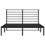 Bed frame with black metal headboard 135x190 cm by vidaXL, Beds and slatted bases - Ref: Foro24-352318, Price: 106,20 €, Disc...