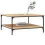 Mesa de centro madera de ingeniería roble Sonoma 80x80x40 cm de vidaXL, Mesas de centro - Ref: Foro24-832839, Precio: 54,89 €...