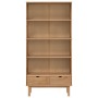 Shelving unit with 2 drawers OTTA solid brown pine wood by vidaXL, Bookcases and shelves - Ref: Foro24-351303, Price: 246,26 ...