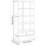 Shelving unit with 2 drawers OTTA solid brown pine wood by vidaXL, Bookcases and shelves - Ref: Foro24-351303, Price: 246,26 ...