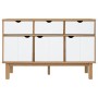 OTTA Sideboard aus massivem Kiefernholz braun und weiß 114x43x73,5 cm von vidaXL, Sideboards - Ref: Foro24-351299, Preis: 163...