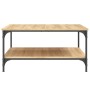 Mesa de centro madera de ingeniería roble Sonoma 80x80x40 cm de vidaXL, Mesas de centro - Ref: Foro24-832839, Precio: 54,89 €...