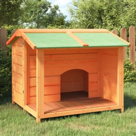 Solid pine wood dog house in brown color, measuring 96x87x80.5 cm. by vidaXL, Dog kennels and fences - Ref: Foro24-172264, Pr...