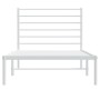 Estructura de cama de metal con cabecero blanco 100x190 cm de vidaXL, Camas y somieres - Ref: Foro24-352362, Precio: 77,19 €,...