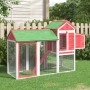 Solid red pine wood chicken coop 193x65x117 cm by vidaXL, Cages and habitats for small animals - Ref: Foro24-172235, Price: 1...