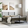 Black metal headboard and footboard bed frame 140x200 cm by vidaXL, Beds and slatted bases - Ref: Foro24-352338, Price: 99,64...