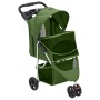 Zusammenklappbarer Hundekinderwagen aus grünem Oxford-Stoff, 80 x 46 x 98 cm von vidaXL, Kinderwagen für Haustiere - Ref: For...