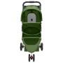 Zusammenklappbarer Hundekinderwagen aus grünem Oxford-Stoff, 80 x 46 x 98 cm von vidaXL, Kinderwagen für Haustiere - Ref: For...