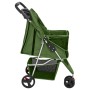 Zusammenklappbarer Hundekinderwagen aus grünem Oxford-Stoff, 80 x 46 x 98 cm von vidaXL, Kinderwagen für Haustiere - Ref: For...