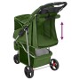 Zusammenklappbarer Hundekinderwagen aus grünem Oxford-Stoff, 80 x 46 x 98 cm von vidaXL, Kinderwagen für Haustiere - Ref: For...