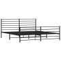 Black metal headboard and footboard bed frame 193x203cm by vidaXL, Beds and slatted bases - Ref: Foro24-352343, Price: 122,26...