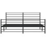 Black metal headboard and footboard bed frame 193x203cm by vidaXL, Beds and slatted bases - Ref: Foro24-352343, Price: 122,26...