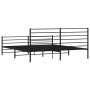 Black metal headboard and footboard bed frame 193x203cm by vidaXL, Beds and slatted bases - Ref: Foro24-352343, Price: 122,26...