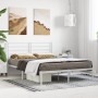 Metal bed frame with white headboard 140x190 cm by vidaXL, Beds and slatted bases - Ref: Foro24-352368, Price: 87,54 €, Disco...