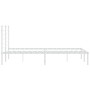 Estructura de cama de metal con cabecero blanca 140x190 cm de vidaXL, Camas y somieres - Ref: Foro24-352368, Precio: 87,54 €,...