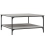 Mesa de centro madera de ingeniería gris Sonoma 80x80x40 cm de vidaXL, Mesas de centro - Ref: Foro24-832841, Precio: 58,85 €,...