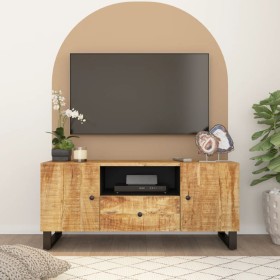 TV stand made of mango wood and plywood, measuring 105x33.5x46 cm. by vidaXL, TV Furniture - Ref: Foro24-351958, Price: 121,3...