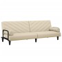 Sofa bed with armrests in cream fabric by vidaXL, Sofas - Ref: Foro24-351934, Price: 249,93 €, Discount: %