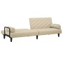 Sofa bed with armrests in cream fabric by vidaXL, Sofas - Ref: Foro24-351934, Price: 249,93 €, Discount: %