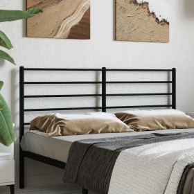 Black metal headboard 150 cm by vidaXL, Headboards and footboards - Ref: Foro24-352353, Price: 38,99 €, Discount: %