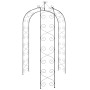 Black steel garden arch Ø180x255 cm by vidaXL, Pergolas, arches and garden trellises - Ref: Foro24-319351, Price: 105,52 €, D...