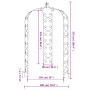 Black steel garden arch Ø180x255 cm by vidaXL, Pergolas, arches and garden trellises - Ref: Foro24-319351, Price: 105,52 €, D...