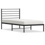 Estructura de cama con cabecero metal negro 90x200 cm de vidaXL, Camas y somieres - Ref: Foro24-352312, Precio: 76,42 €, Desc...