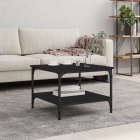 Black engineered wood coffee table 55x55x40 cm by vidaXL, Coffee table - Ref: Foro24-832828, Price: 29,22 €, Discount: %