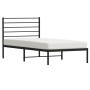 Bed frame with black metal headboard 100x200 cm by vidaXL, Beds and slatted bases - Ref: Foro24-352314, Price: 82,57 €, Disco...