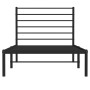 Bed frame with black metal headboard 100x200 cm by vidaXL, Beds and slatted bases - Ref: Foro24-352314, Price: 82,57 €, Disco...