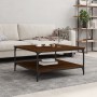 Mesa de centro madera de ingeniería marrón roble 80x80x40 cm de vidaXL, Mesas de centro - Ref: Foro24-832842, Precio: 43,45 €...