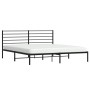 Bed frame with black metal headboard 183x213 cm by vidaXL, Beds and slatted bases - Ref: Foro24-352324, Price: 120,07 €, Disc...