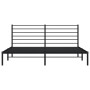 Bed frame with black metal headboard 183x213 cm by vidaXL, Beds and slatted bases - Ref: Foro24-352324, Price: 120,07 €, Disc...