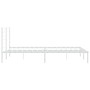 Metal bed frame with white headboard 193x203 cm by vidaXL, Beds and slatted bases - Ref: Foro24-352374, Price: 86,99 €, Disco...