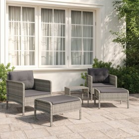 5-piece garden furniture set and gray synthetic rattan cushions by vidaXL, Garden sets - Ref: Foro24-319682, Price: 246,99 €,...