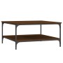 Mesa de centro madera de ingeniería marrón roble 80x80x40 cm de vidaXL, Mesas de centro - Ref: Foro24-832842, Precio: 43,45 €...