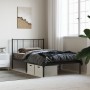 Bed frame with black metal headboard 90x190 cm by vidaXL, Beds and slatted bases - Ref: Foro24-352472, Price: 62,61 €, Discou...