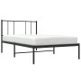 Bed frame with black metal headboard 90x190 cm by vidaXL, Beds and slatted bases - Ref: Foro24-352472, Price: 62,61 €, Discou...