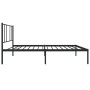 Bed frame with black metal headboard 90x190 cm by vidaXL, Beds and slatted bases - Ref: Foro24-352472, Price: 62,61 €, Discou...