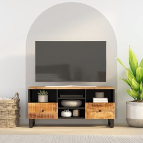 Mango wood and engineered wood TV cabinet 100x33x46 cm by vidaXL, TV Furniture - Ref: Foro24-351978, Price: 99,57 €, Discount: %