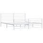 Metal bed frame with headboard and footboard white 183x213 cm by vidaXL, Beds and slatted bases - Ref: Foro24-352391, Price: ...